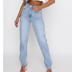 White Fox straight leg jeans